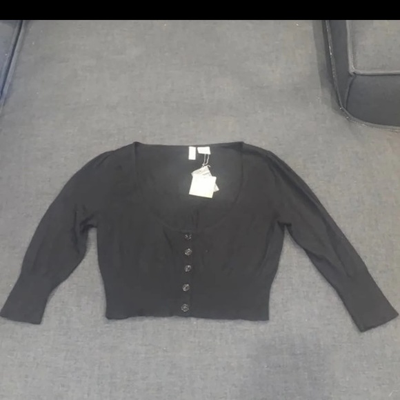 Anthropologie MOTH Black Cardigan M - Picture 2 of 4